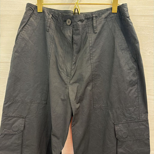 Olivaceous Black Side Pocket Wide Leg Pants Large