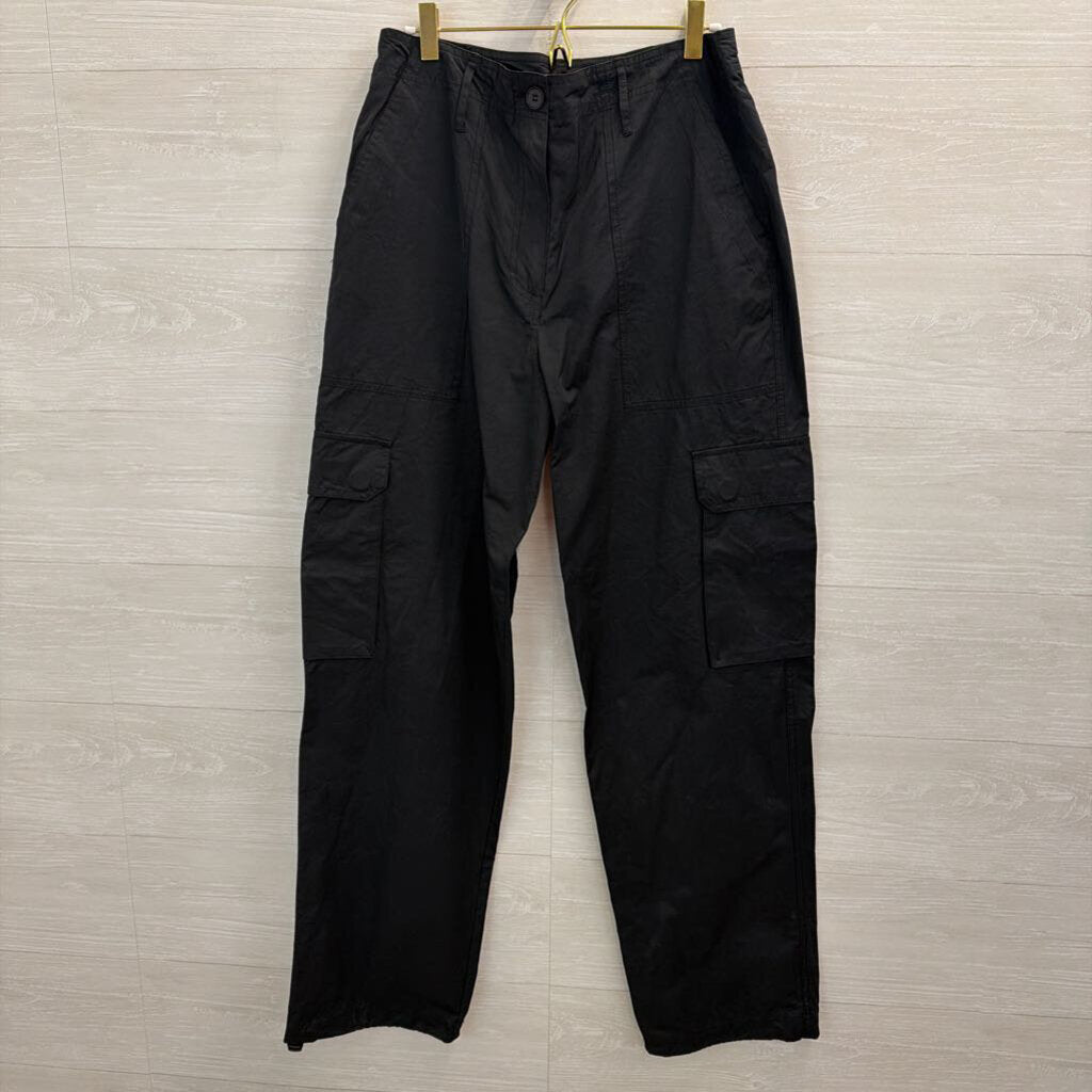 Olivaceous Black Side Pocket Wide Leg Pants Large