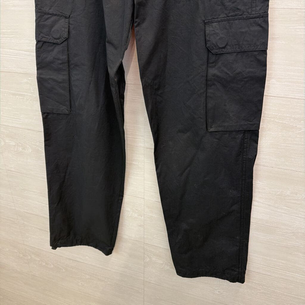 Olivaceous Black Side Pocket Wide Leg Pants Large