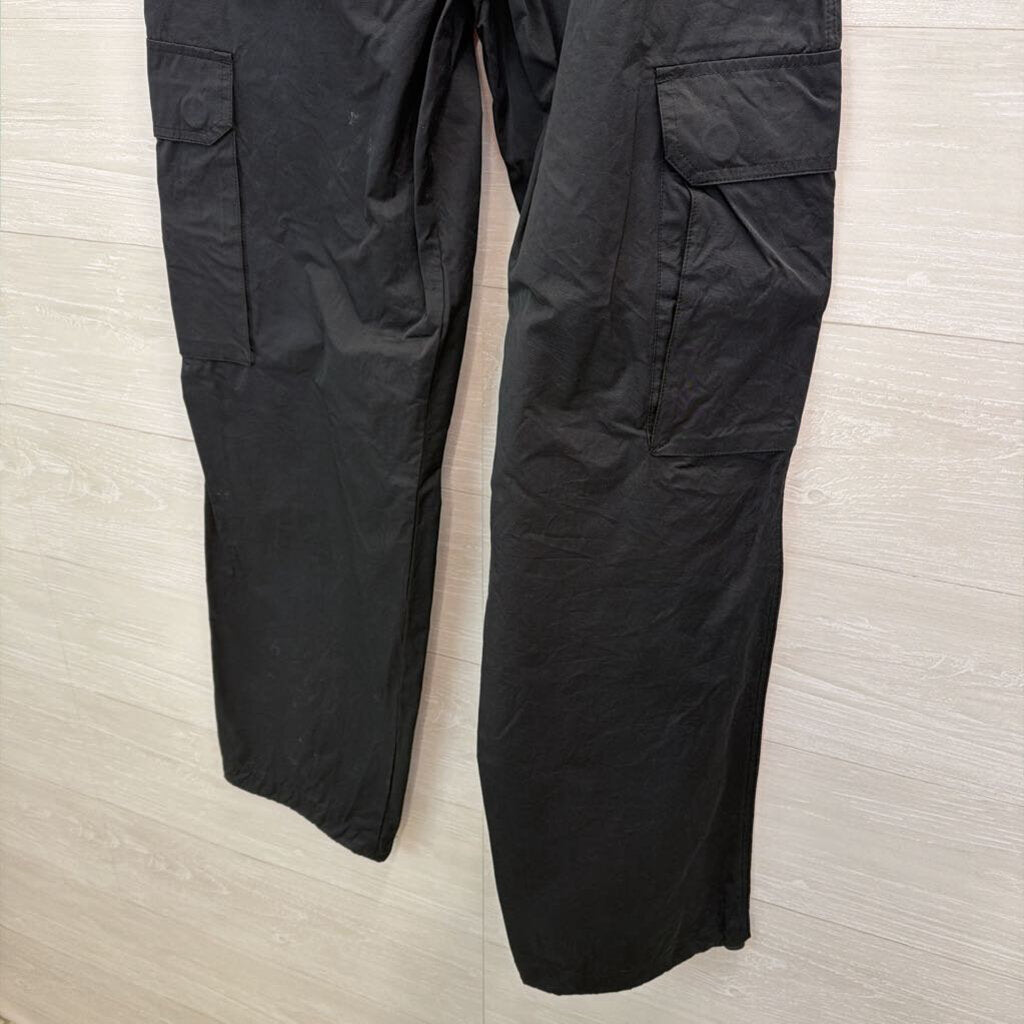 Olivaceous Black Side Pocket Wide Leg Pants Large