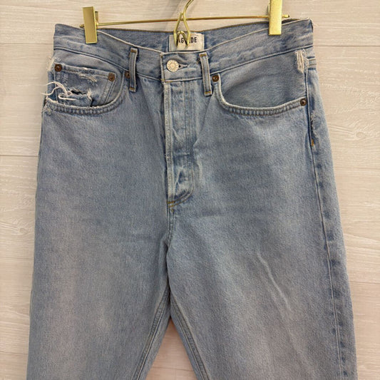 Agolde Light Wash High Rise Mom Jeans 27