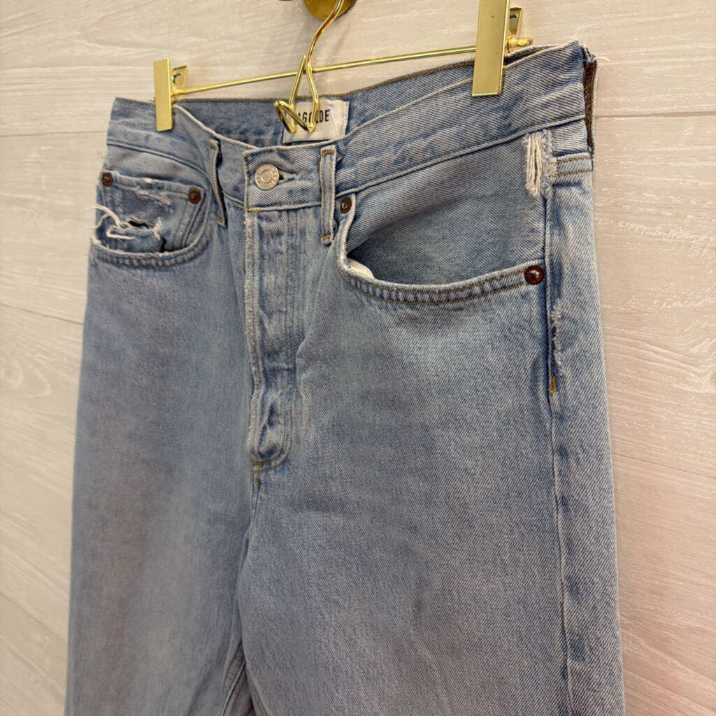 Agolde Light Wash High Rise Mom Jeans 27