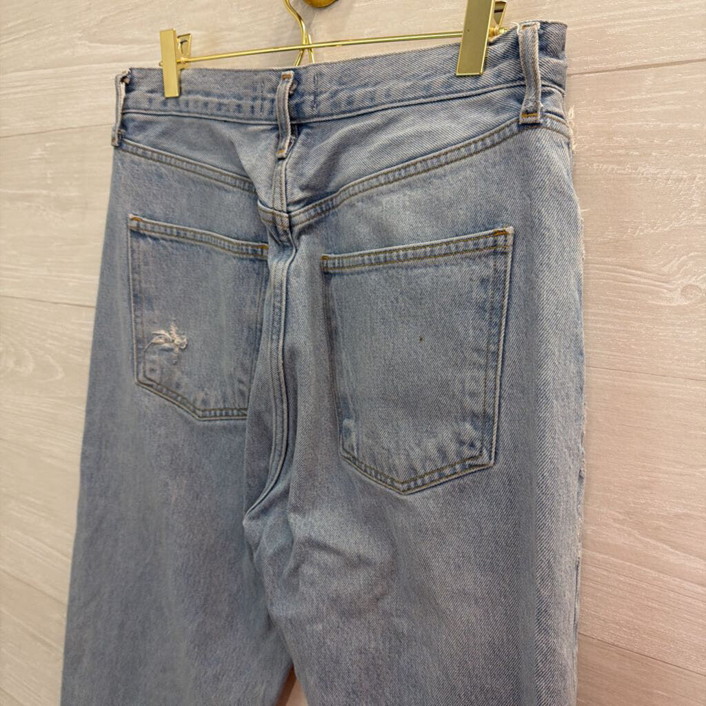 Agolde Light Wash High Rise Mom Jeans 27