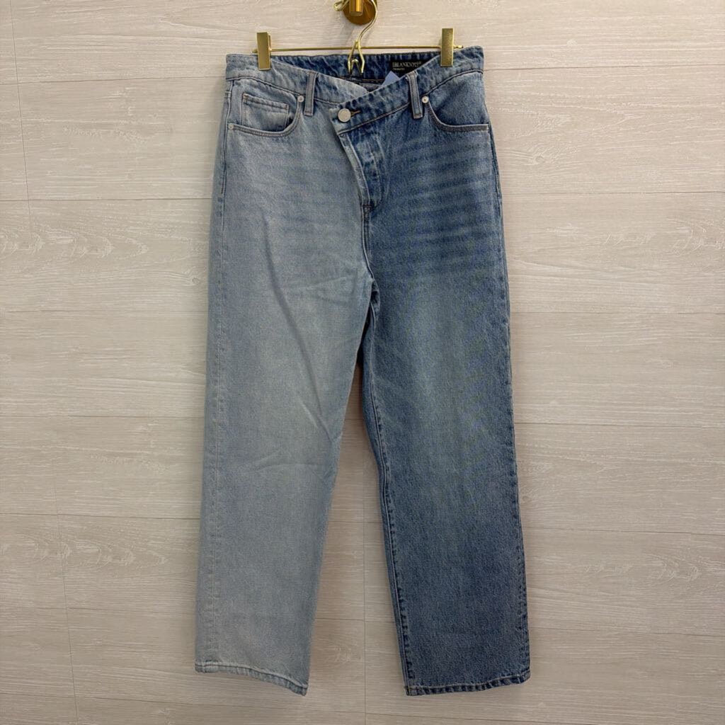 Blank NYC Light/ Medium Wash Two Tone Wide Leg Jeans 27