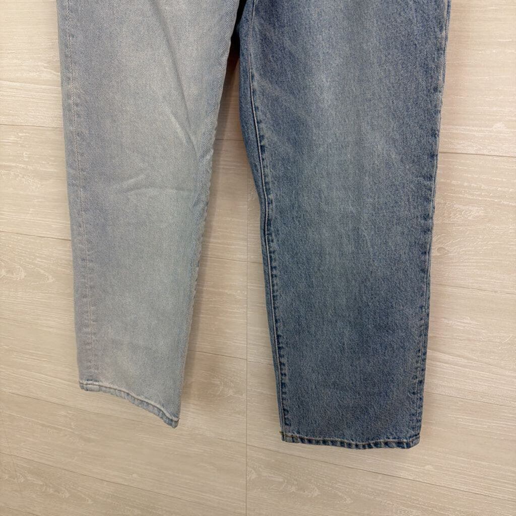 Blank NYC Light/ Medium Wash Two Tone Wide Leg Jeans 27