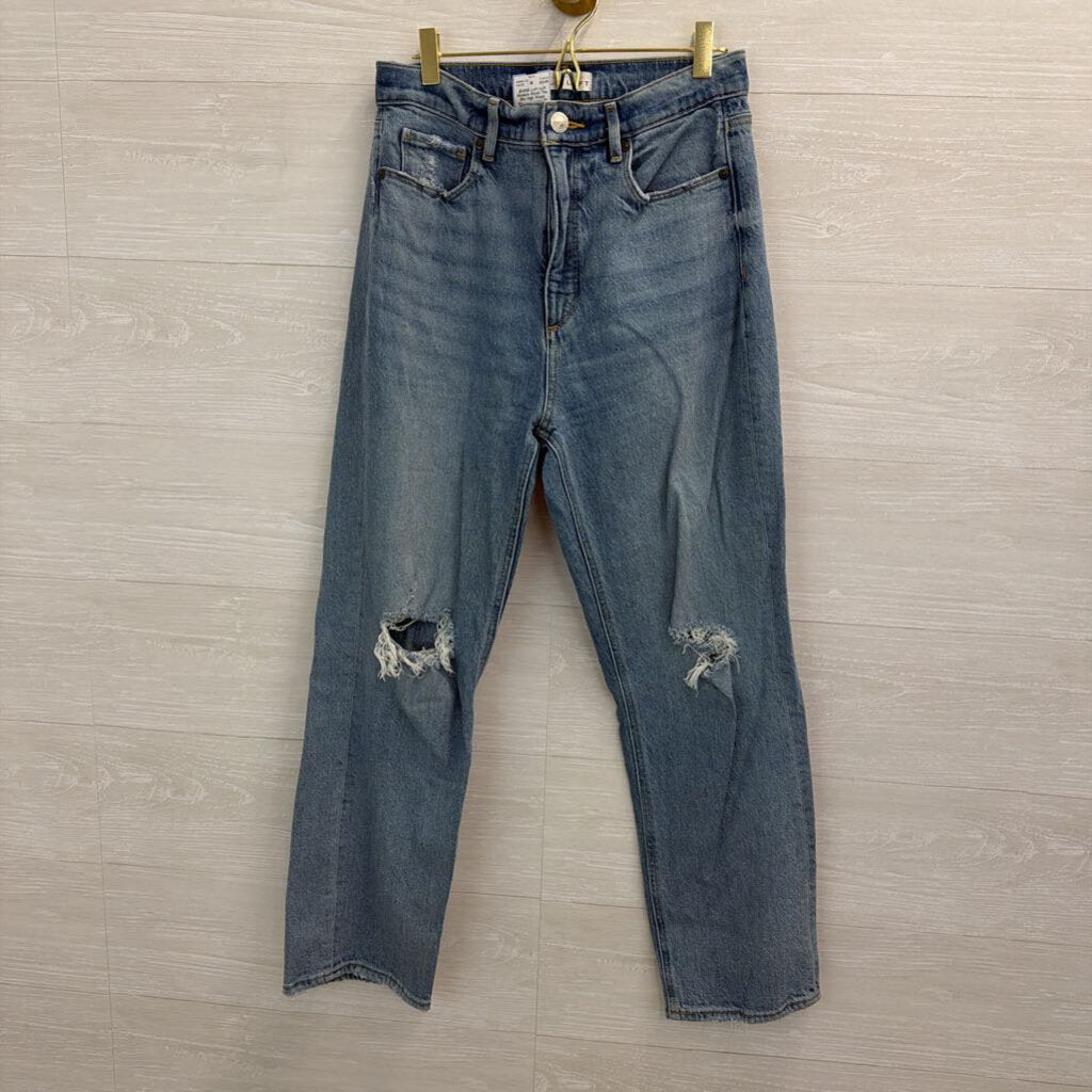 Loft Medium Wash The 90s High Waist Straight Jeans 26