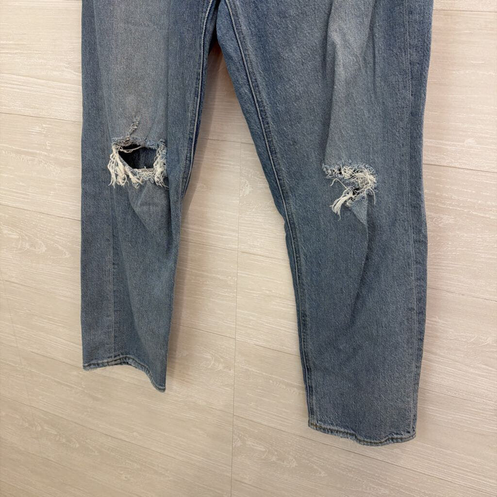 Loft Medium Wash The 90s High Waist Straight Jeans 26