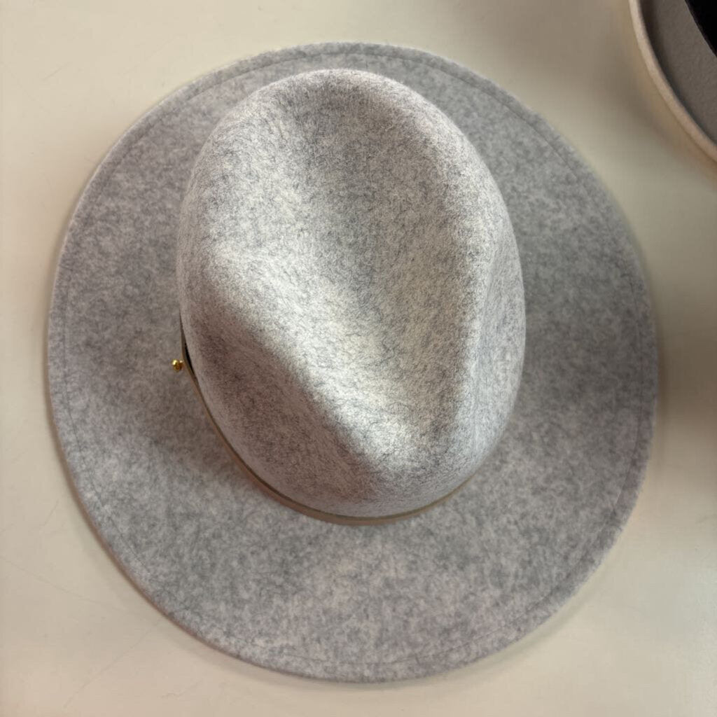 Lack of Color Grey The Mack Wool Fedora Hat Large