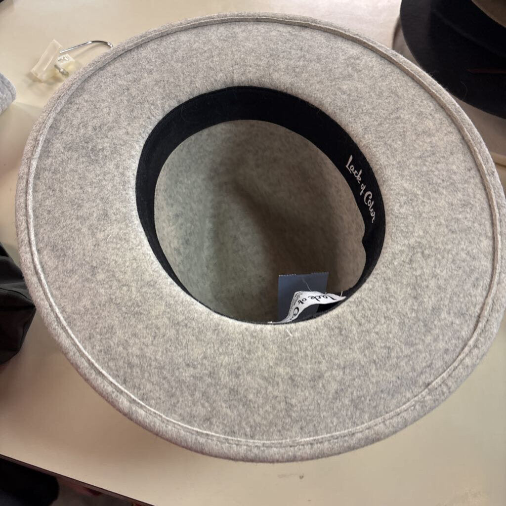 Lack of Color Grey The Mack Wool Fedora Hat Large