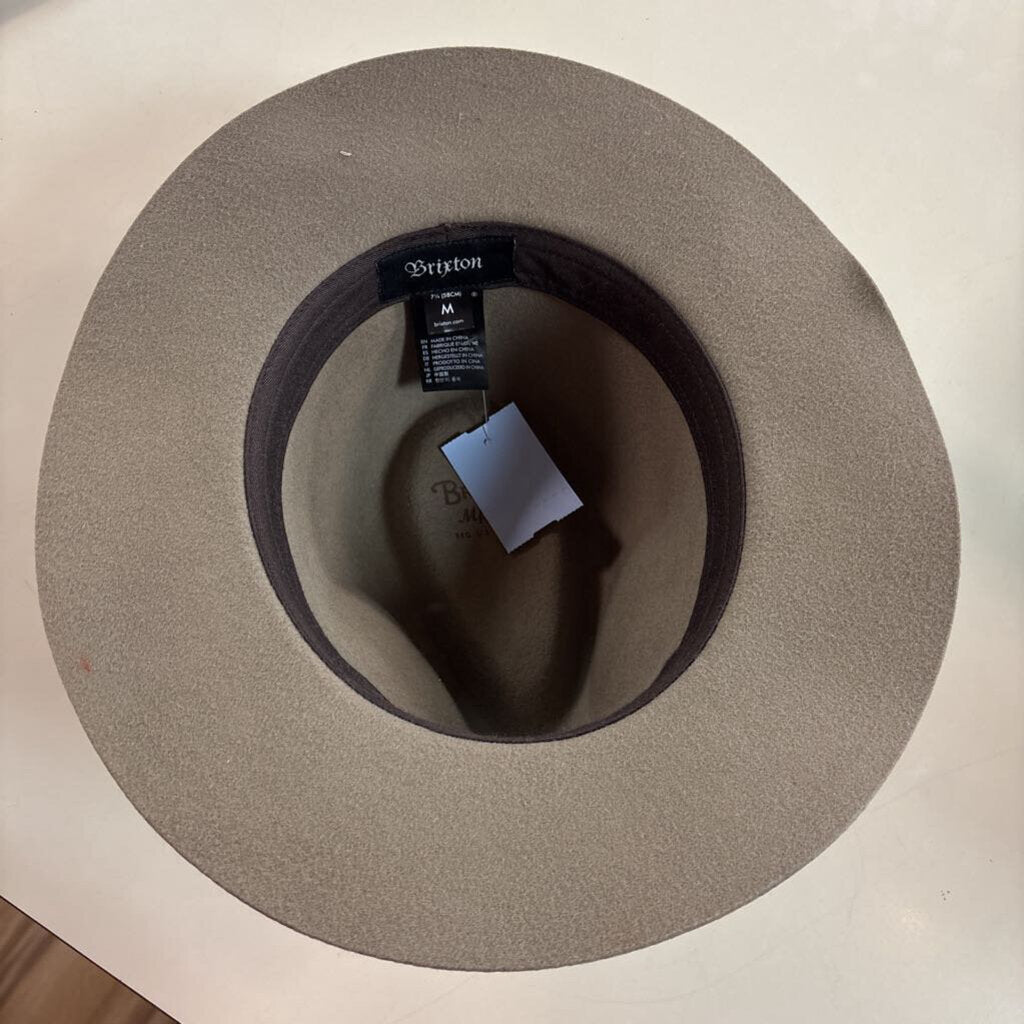 Brixton Green Wool Felt Wesley Fedora Hat Medium