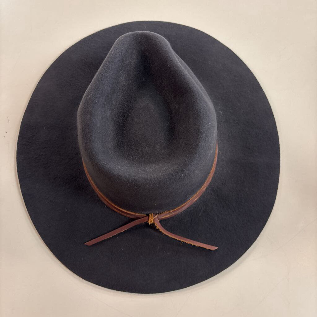 Brixton Black Field Proper Felt Fedora Hat Medium