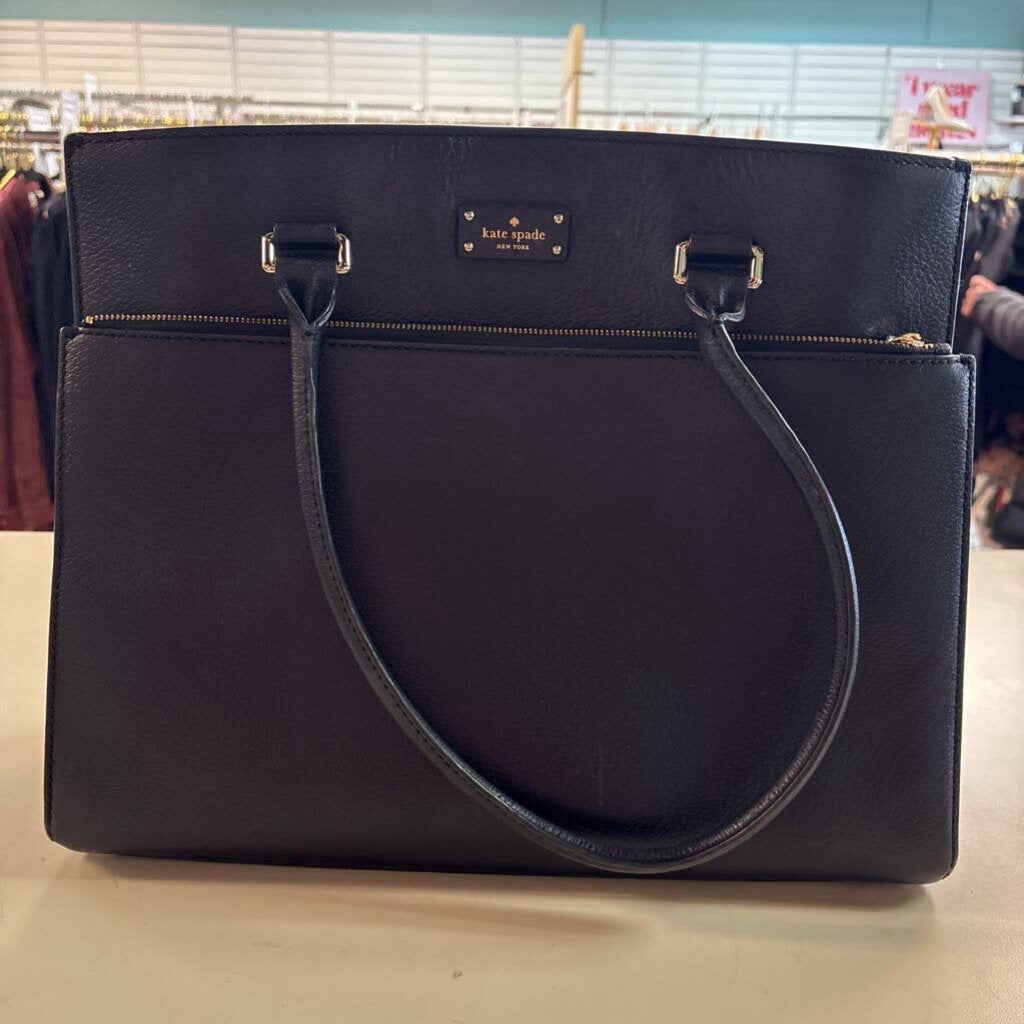 Kate Spade Black Leather Grove Street Maeve Tote Purse