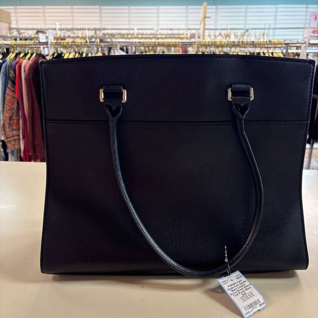 Kate Spade Black Leather Grove Street Maeve Tote Purse