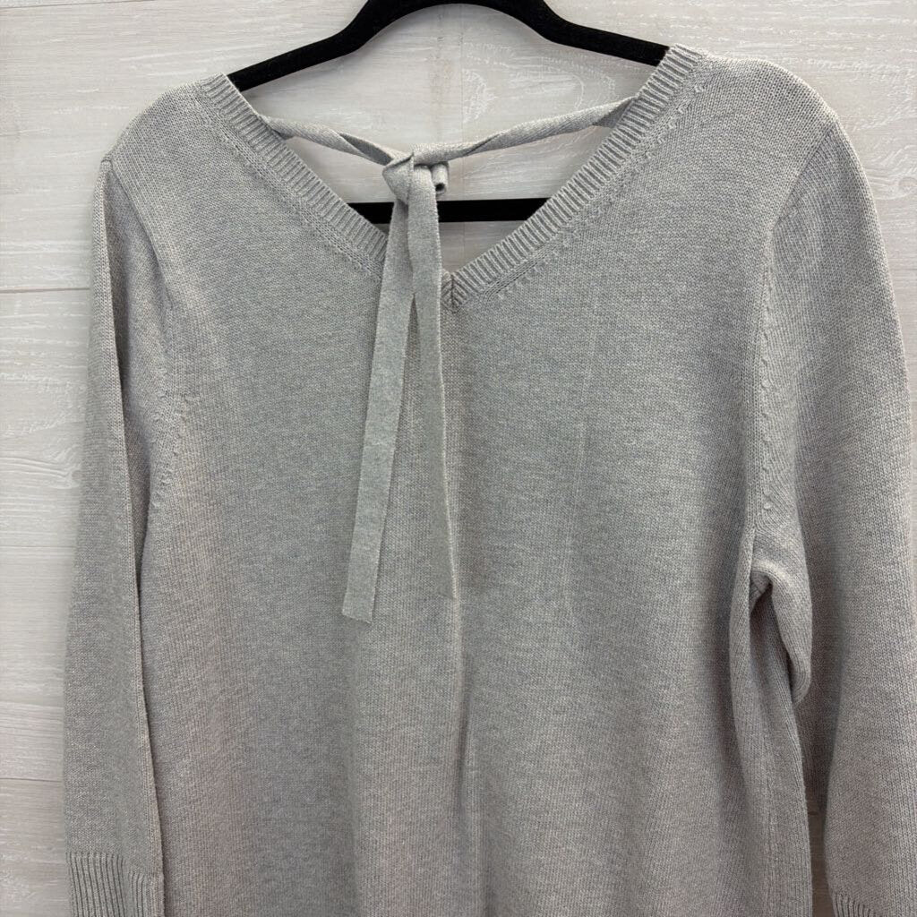 Talbots Grey Knit V Neck Sweater Extra Large Petite