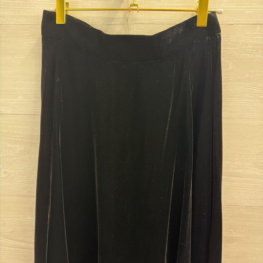 J Crew Black Velvet Maxi Skirt 10
