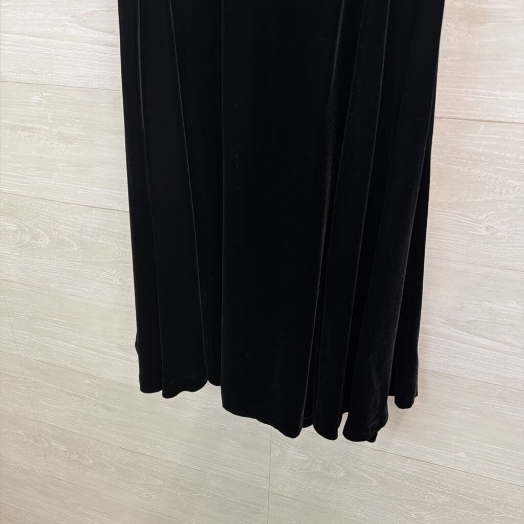 J Crew Black Velvet Maxi Skirt 10