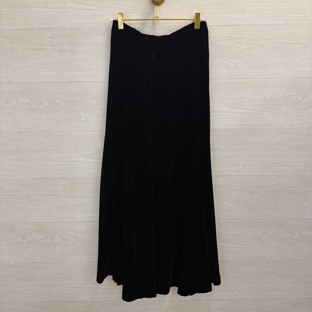 J Crew Black Velvet Maxi Skirt 10