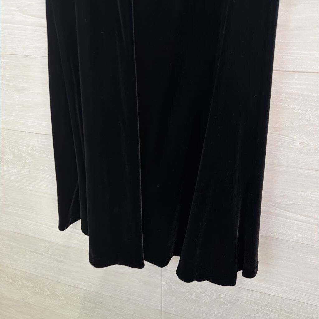 J Crew Black Velvet Maxi Skirt 10