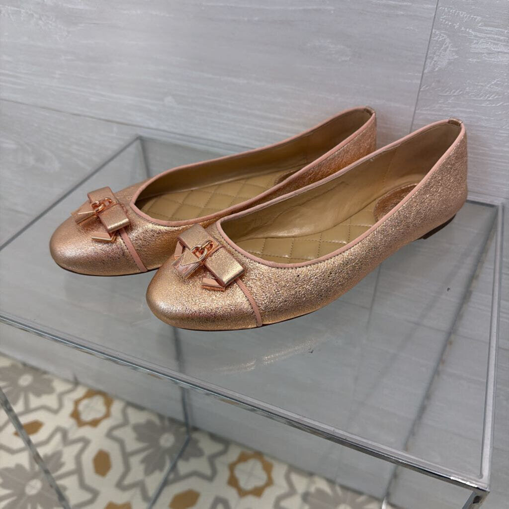 Michael Kors Metallic Pink Alice Ballet Flats 8