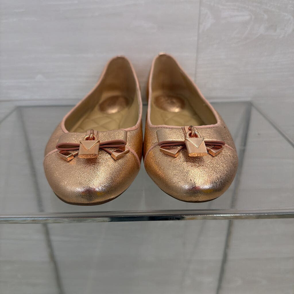 Michael Kors Metallic Pink Alice Ballet Flats 8
