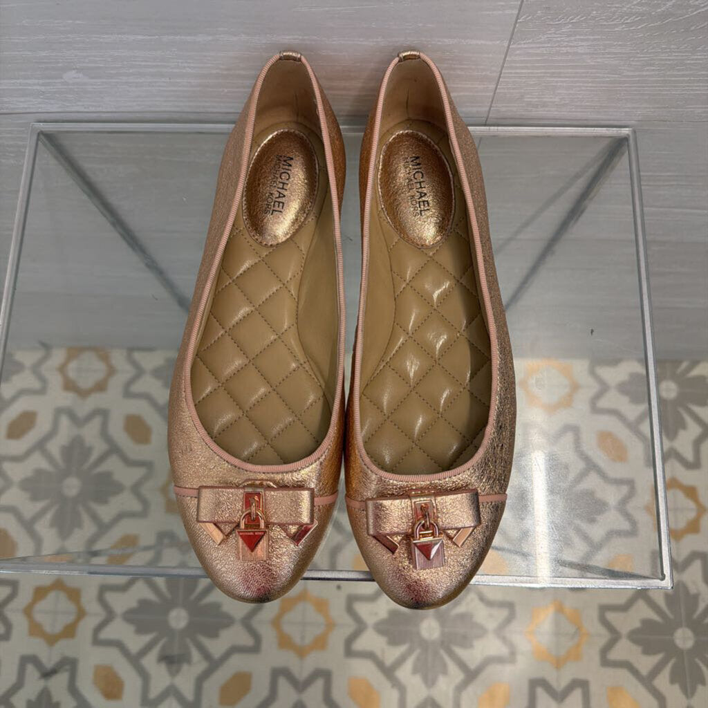Michael Kors Metallic Pink Alice Ballet Flats 8