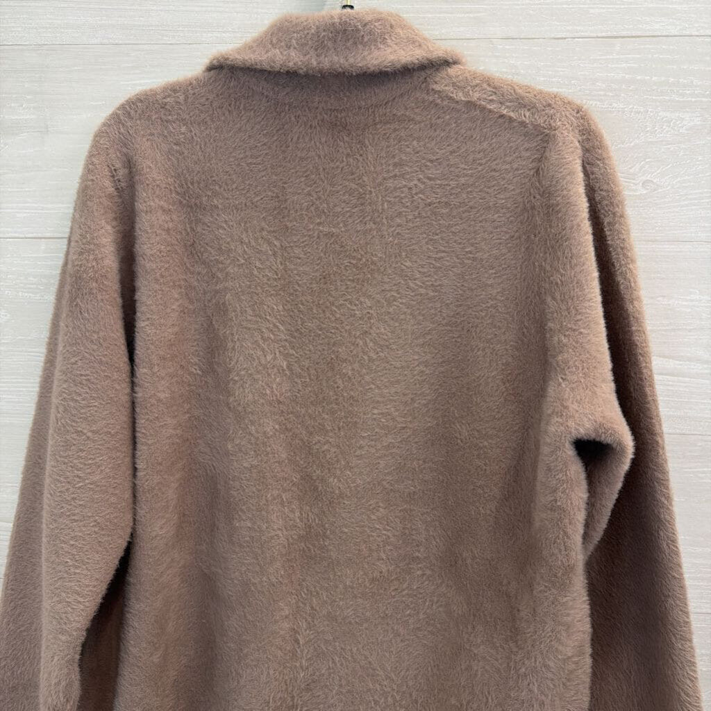 Cyrus Purple Soft Fuzzy Long Jacket Extra Large