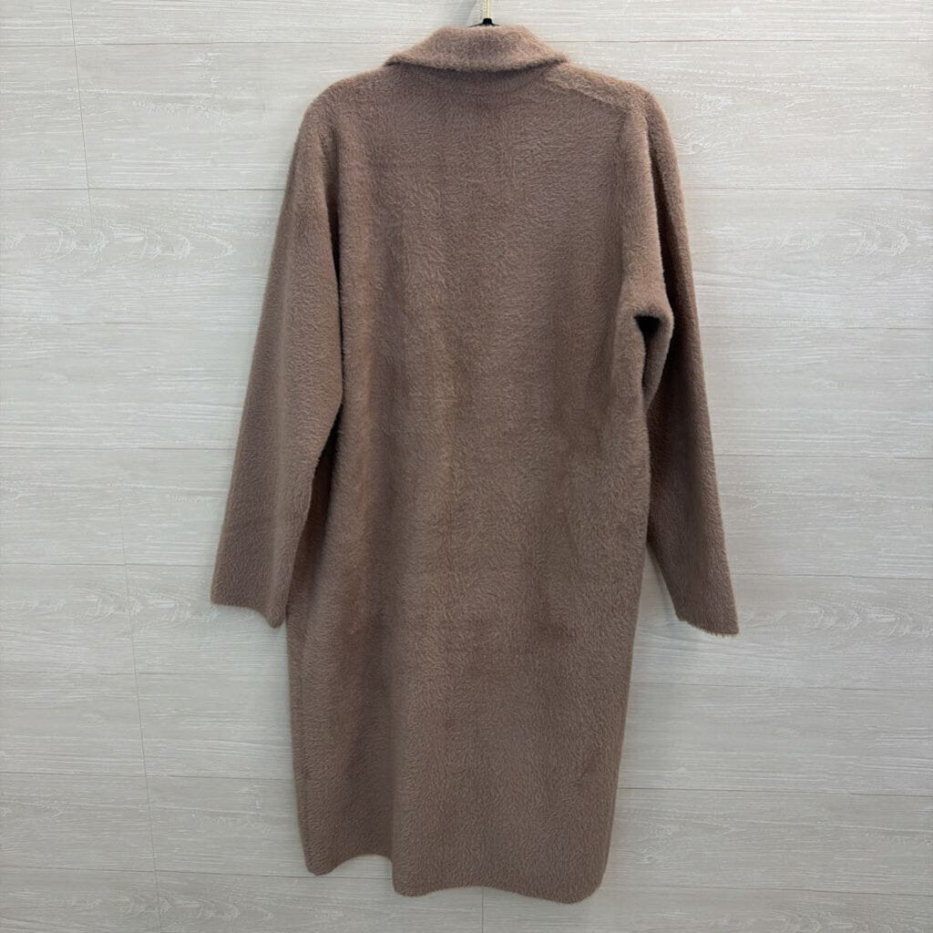 Cyrus Purple Soft Fuzzy Long Jacket Extra Large