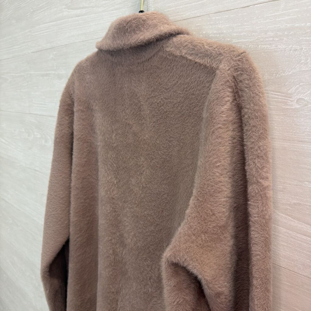 Cyrus Purple Soft Fuzzy Long Jacket Extra Large