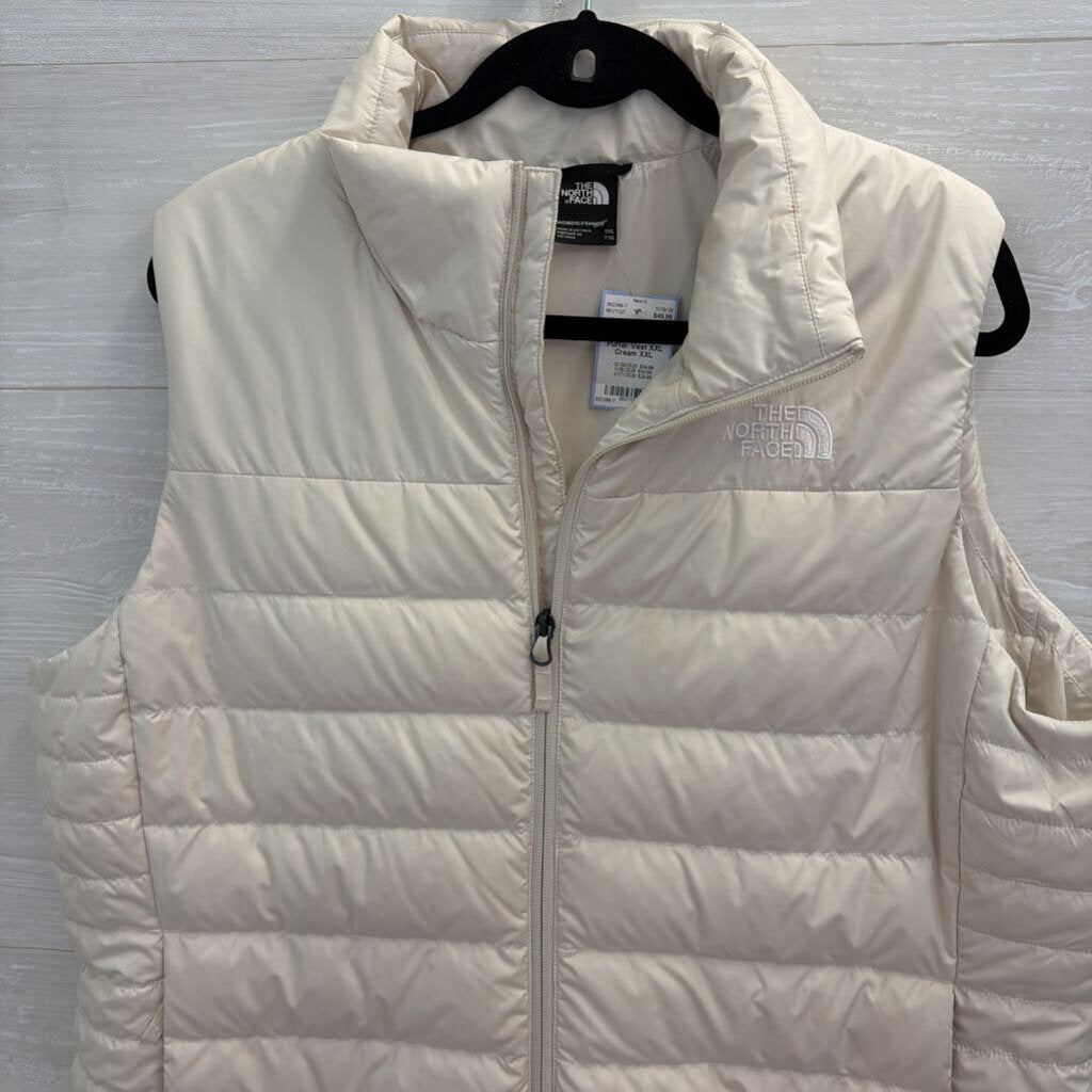 The North Face Cream Puffer Vest XXL