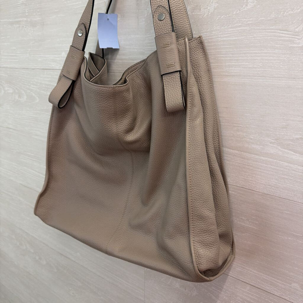 Lodis Grey Pebbled Leather Kinsley Tote Purse