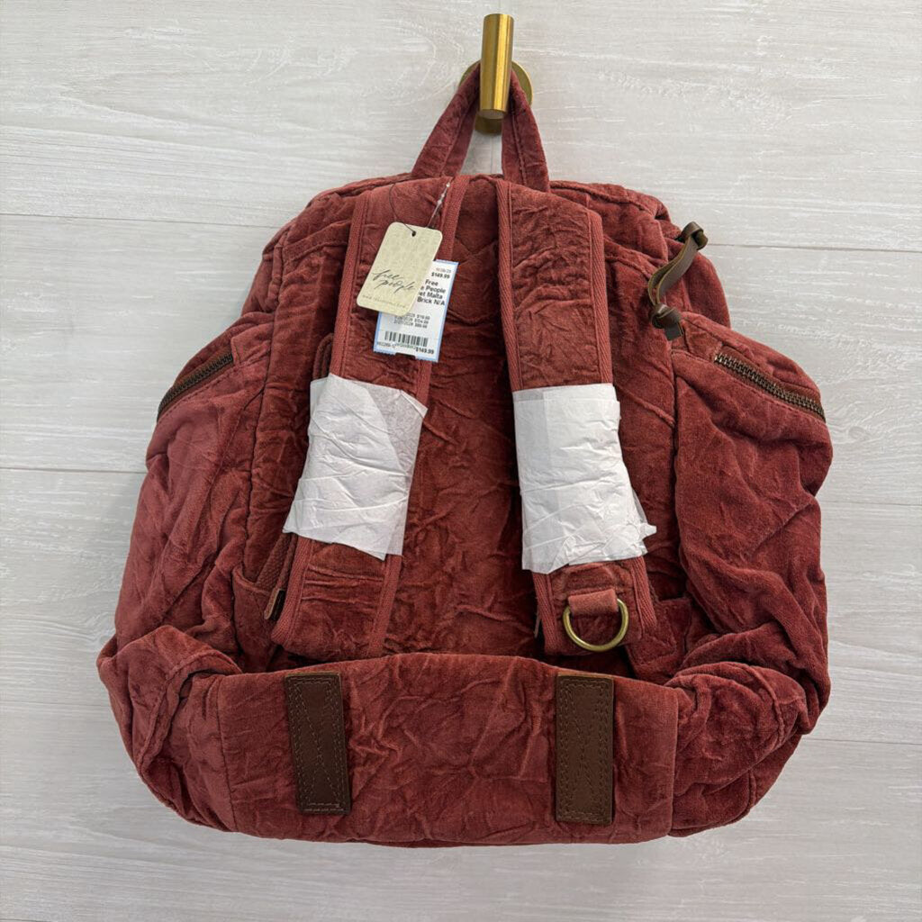 Free People Brick Velvet Malta Backpack