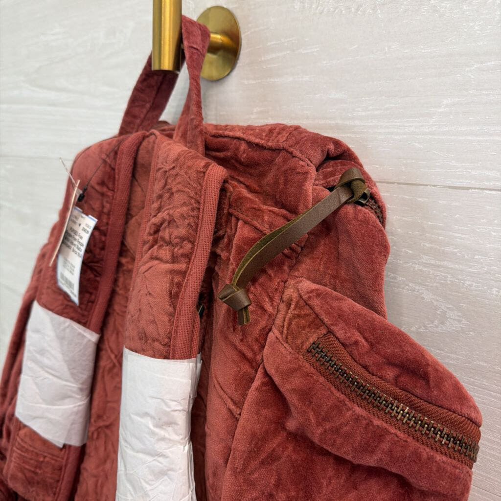 Free People Brick Velvet Malta Backpack