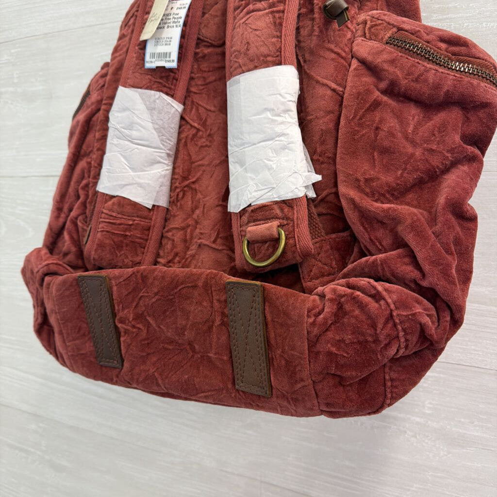 Free People Brick Velvet Malta Backpack