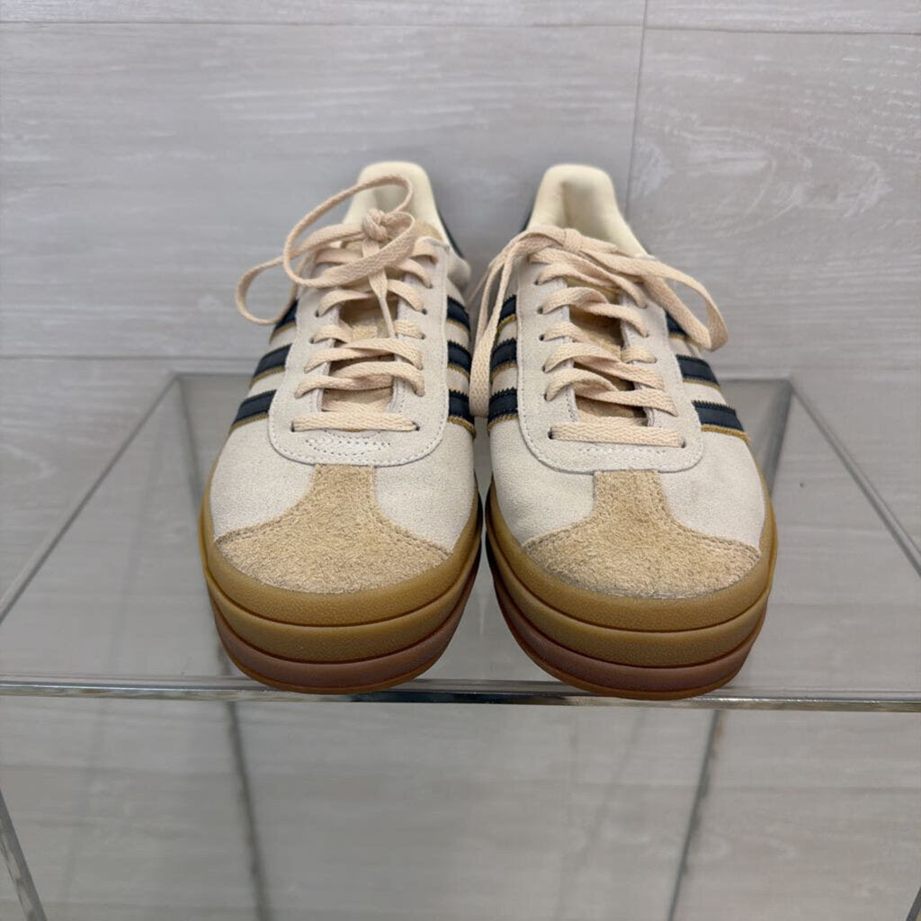 Adidas Cream/ Navy Gazelle Bold Sneakers 8
