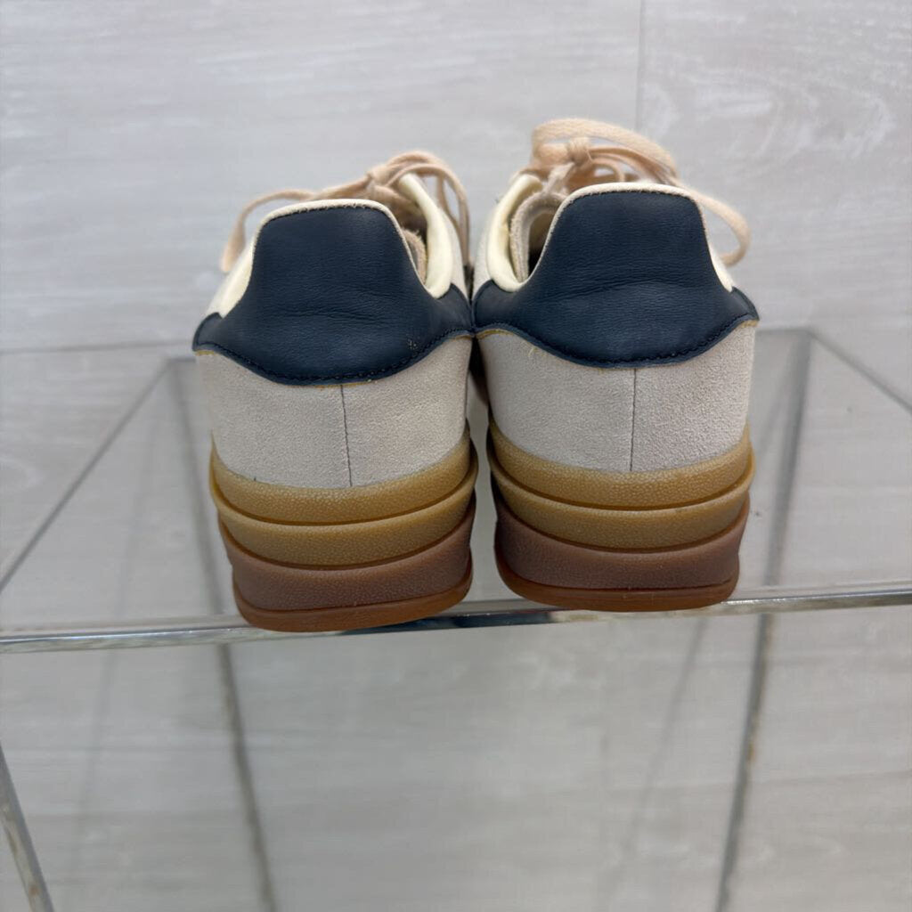 Adidas Cream/ Navy Gazelle Bold Sneakers 8