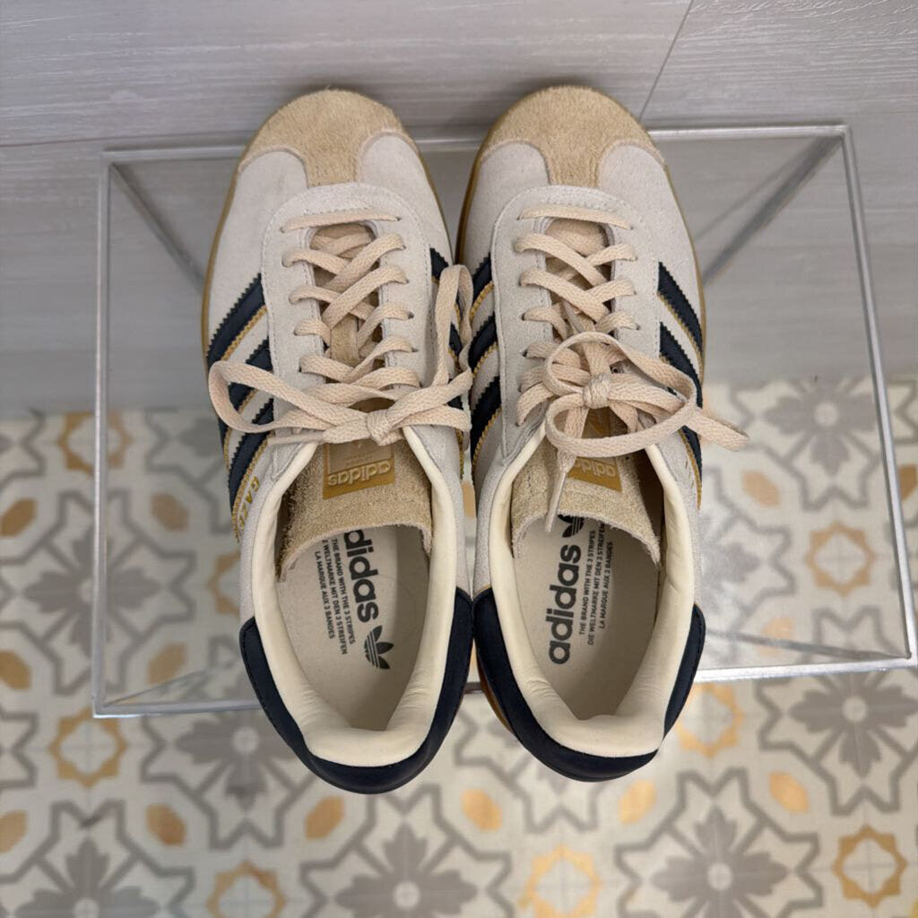 Adidas Cream/ Navy Gazelle Bold Sneakers 8