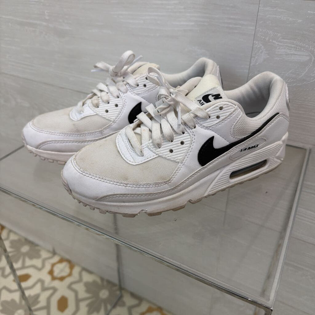 Nike White/ Black Air Max 90 Sneakers 8