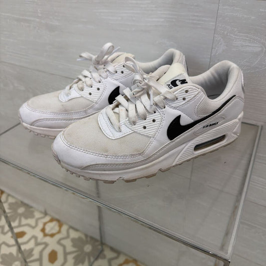 Nike White/ Black Air Max 90 Sneakers 8