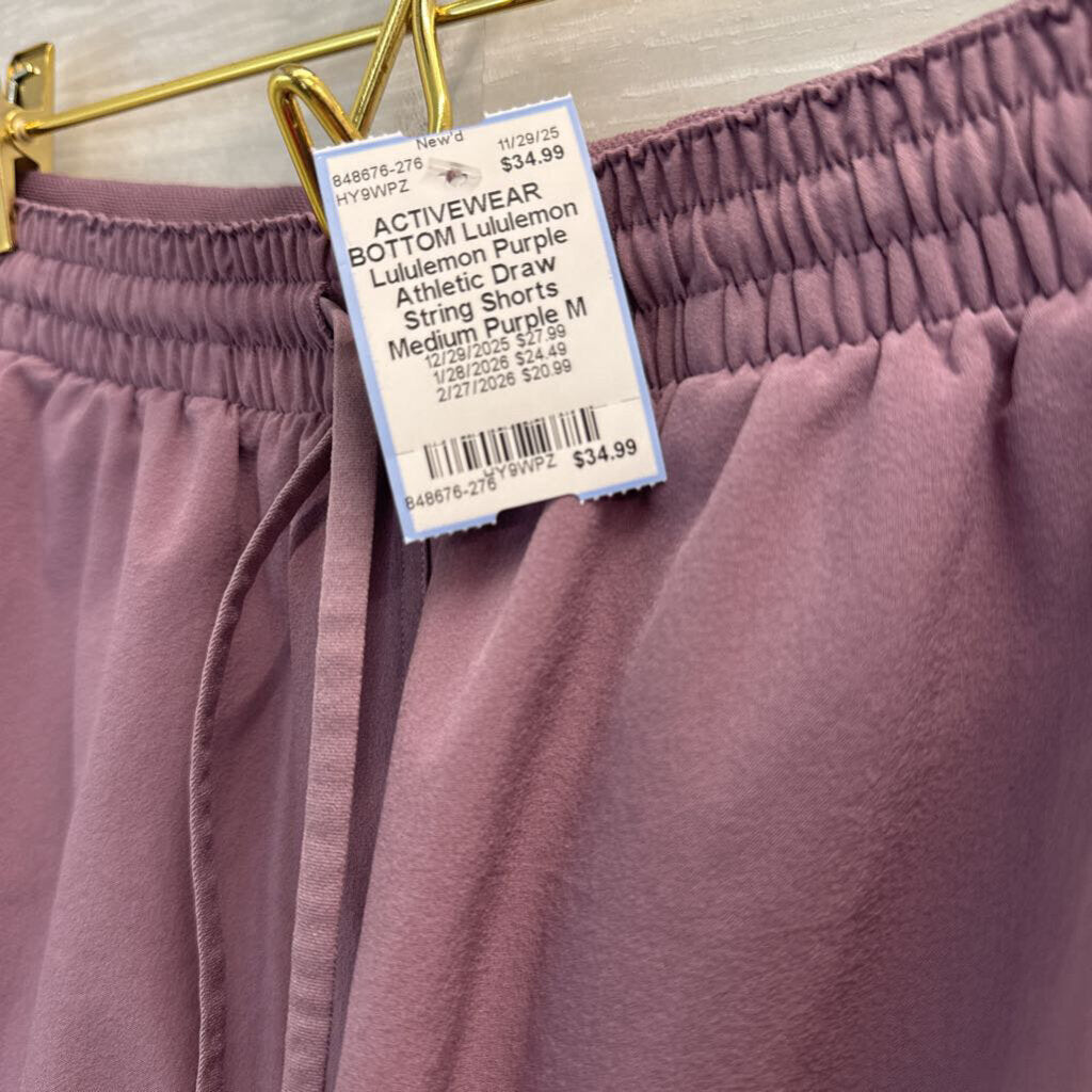 Lululemon Purple Athletic Draw String Shorts Medium