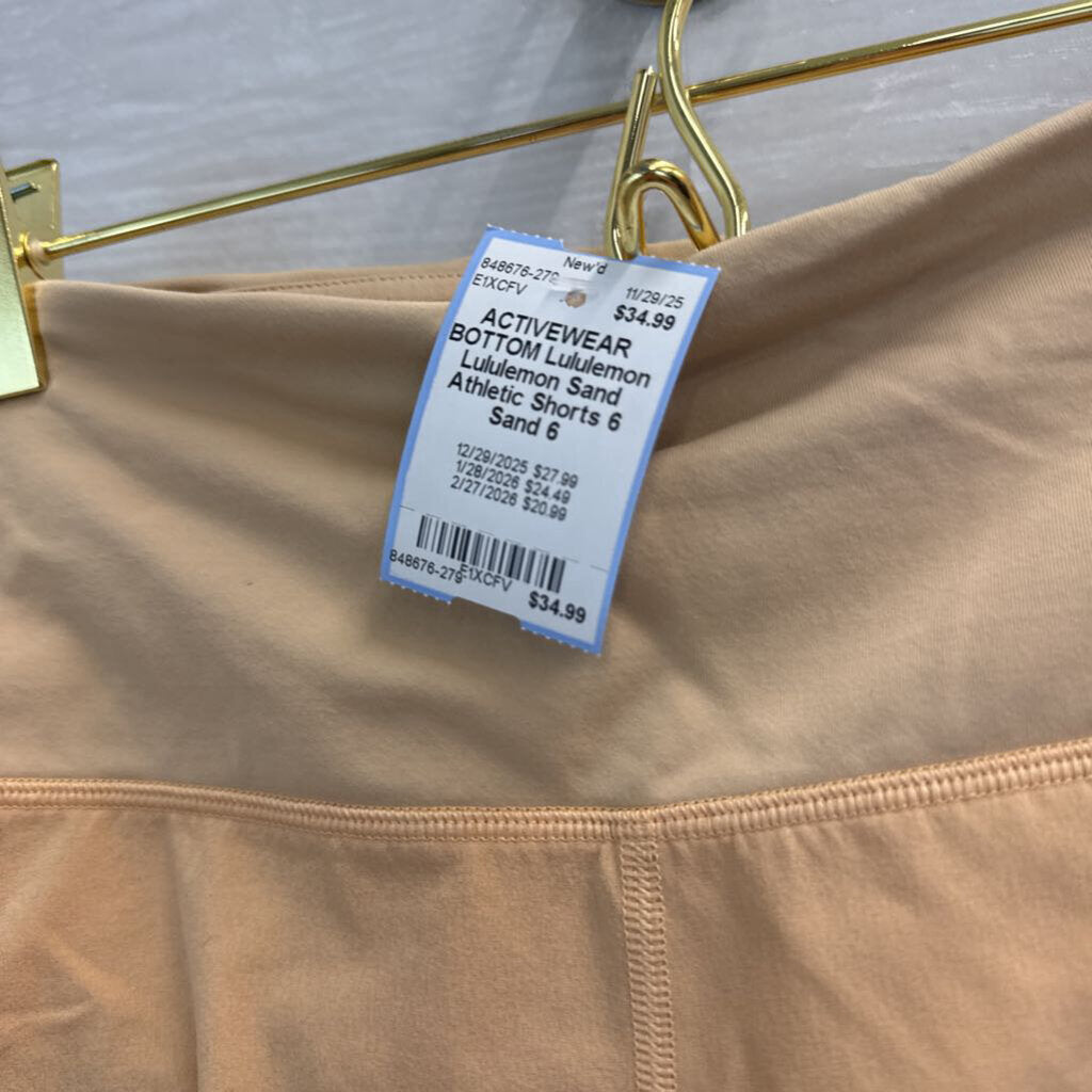 Lululemon Sand Athletic Shorts 6