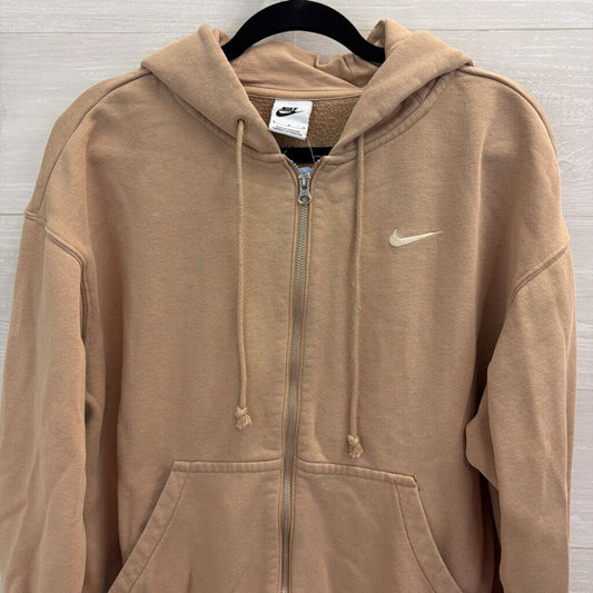Nike Brown Zip Up Hoodie Medium