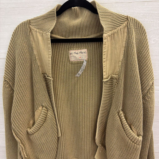 We The Free Brown Knit Worn Thru Surplus Relaxed Fit Cardigan Medium
