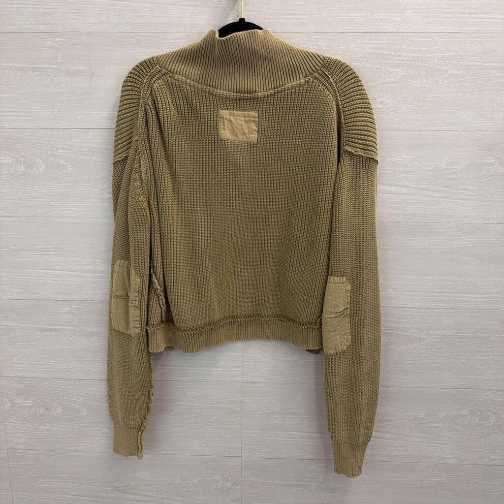 We The Free Brown Knit Worn Thru Surplus Relaxed Fit Cardigan Medium