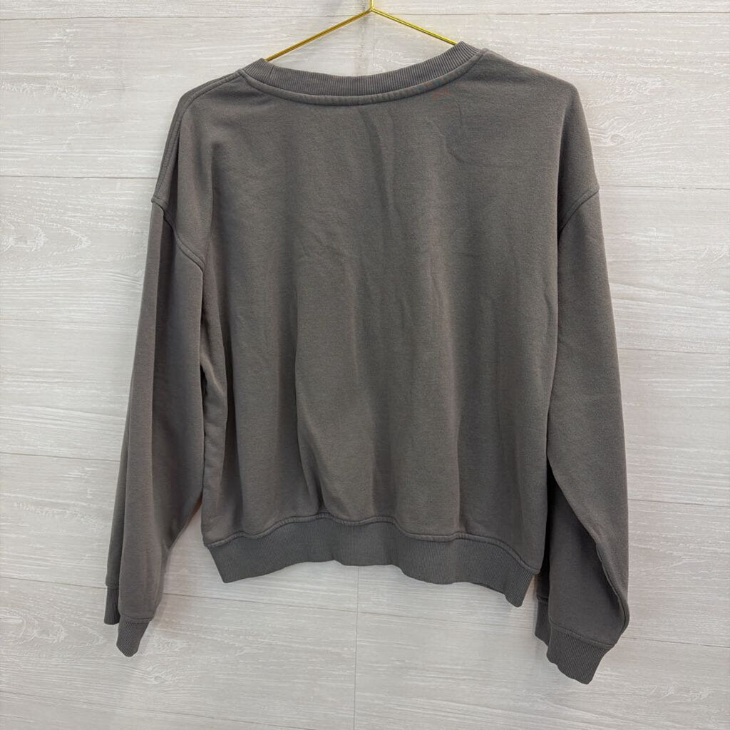 Grey/ White Primrose Hill London Graphic Pullover Medium