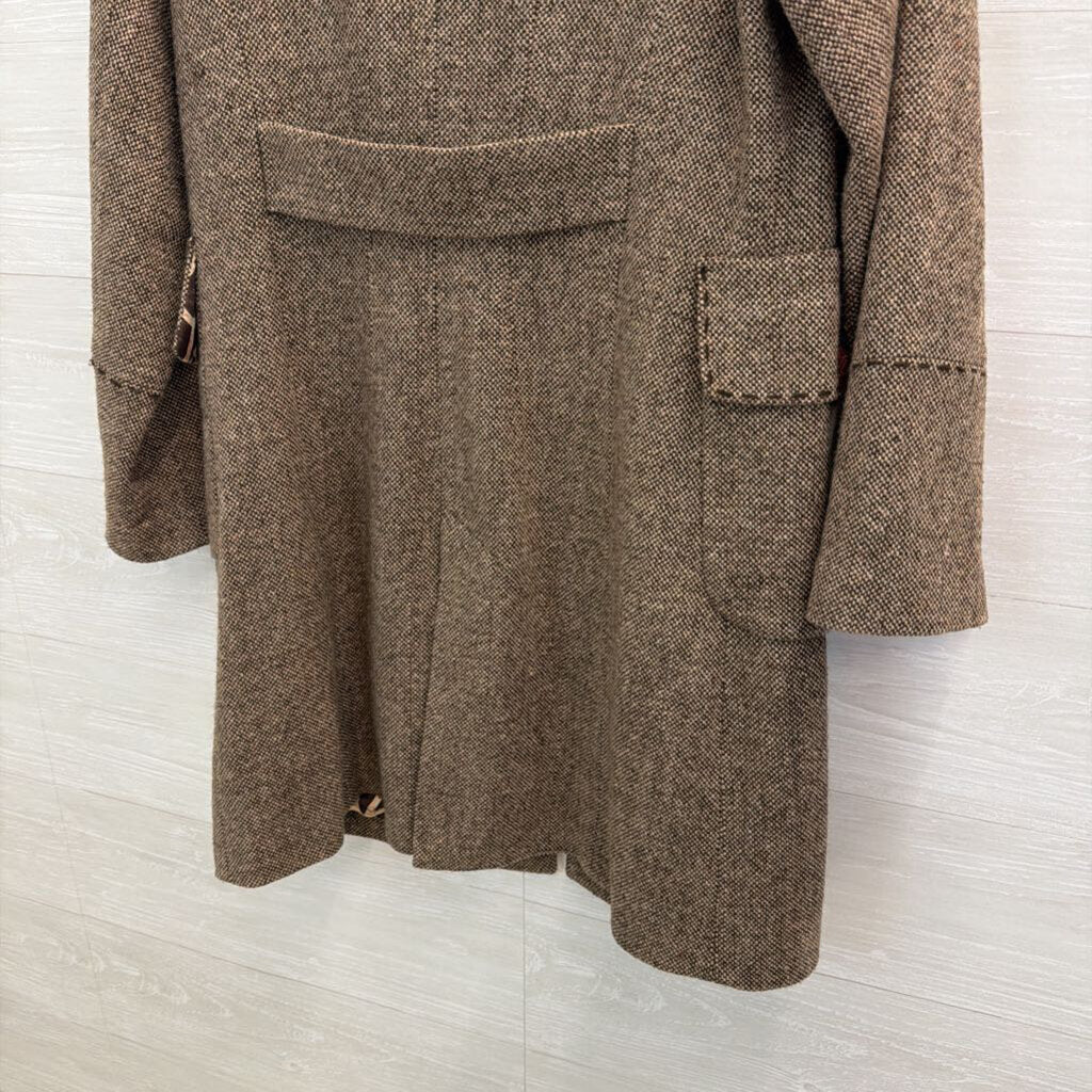 Soft Surroundings Brown Tweed Long Jacket Medium