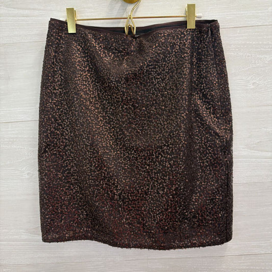 Ann Taylor Brown Sequin Skirt 4