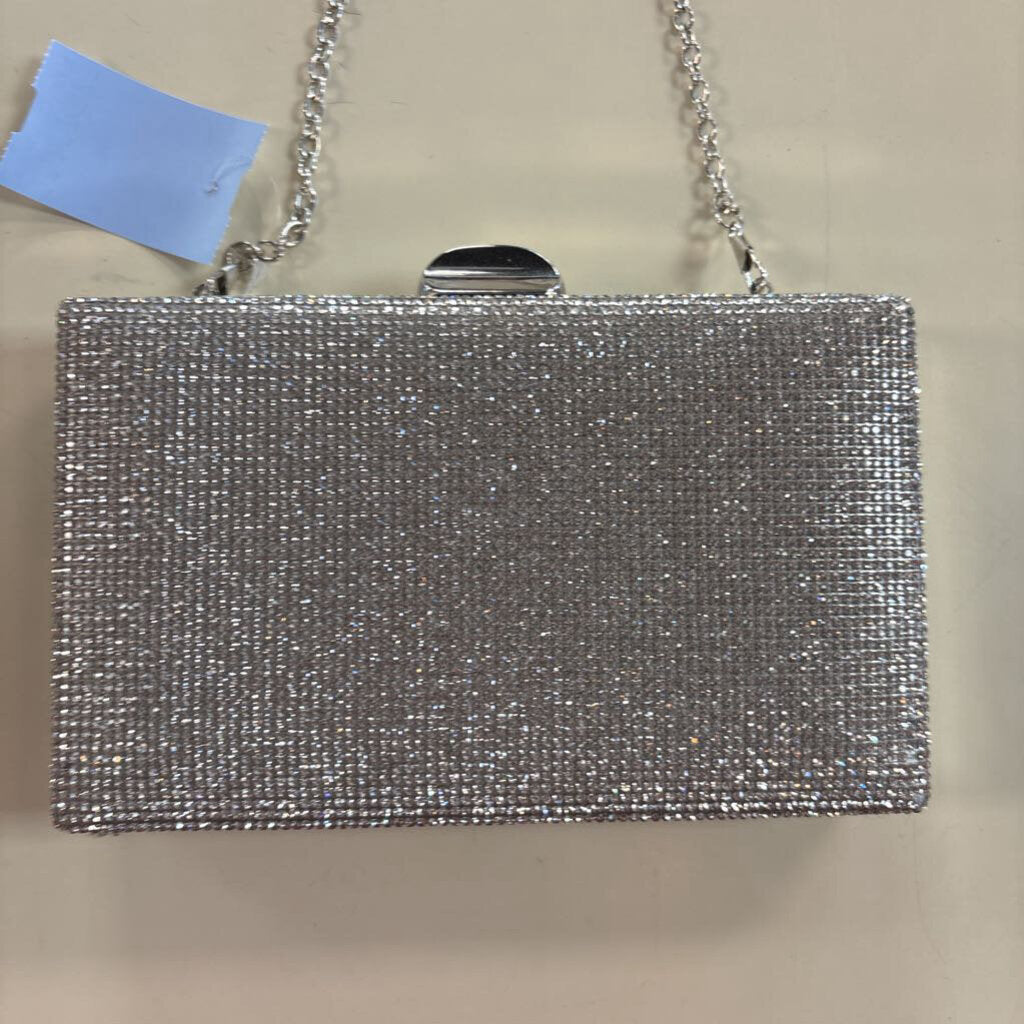 Silver/ Rhinestone Crossbody/ Clutch Purse