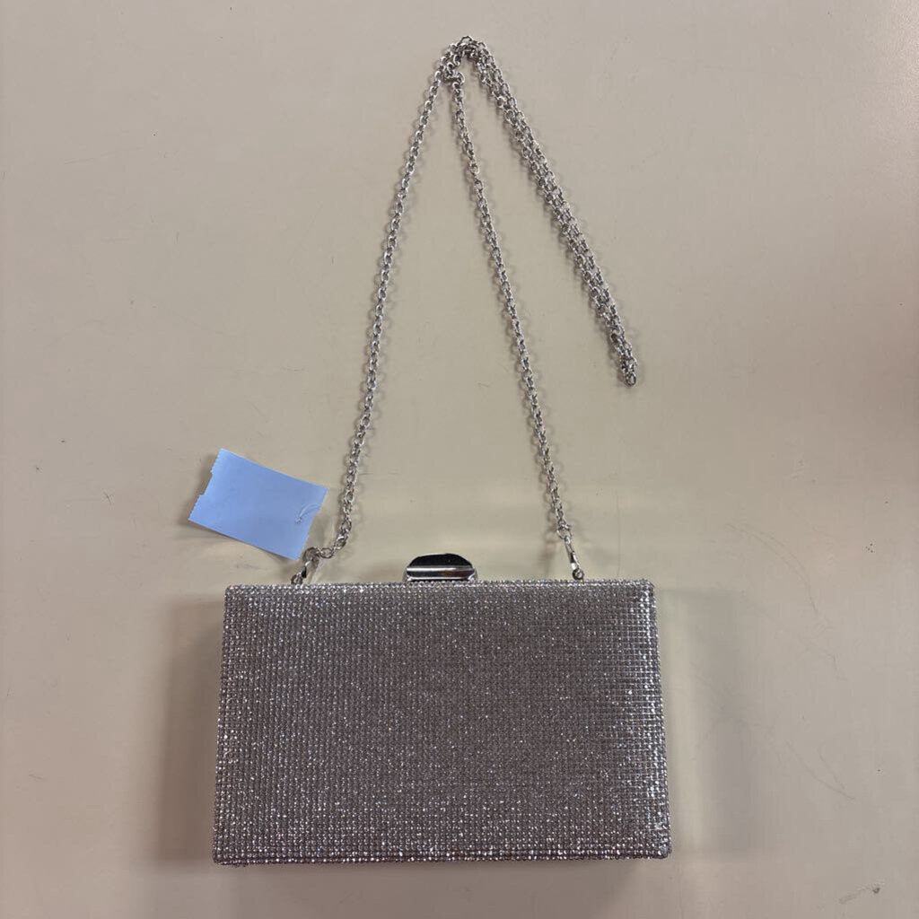 Silver/ Rhinestone Crossbody/ Clutch Purse