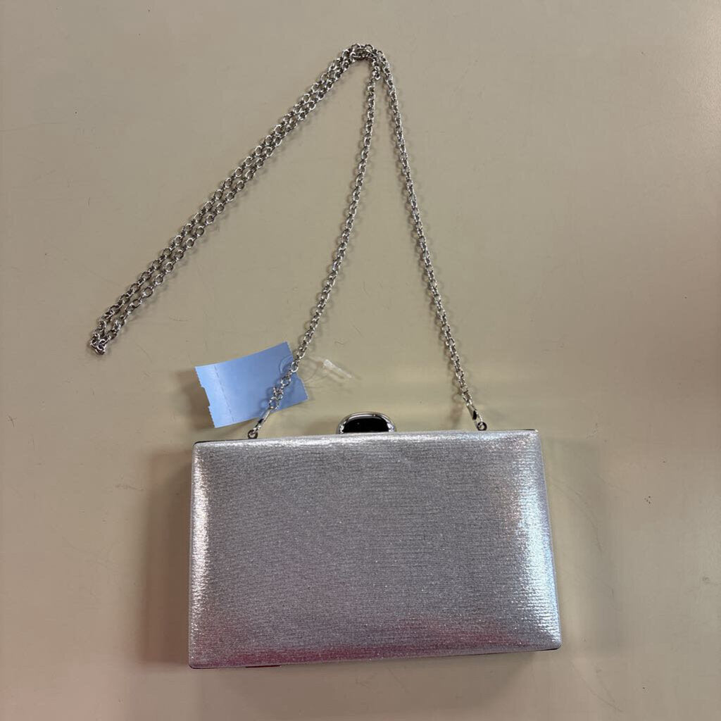 Silver/ Rhinestone Crossbody/ Clutch Purse