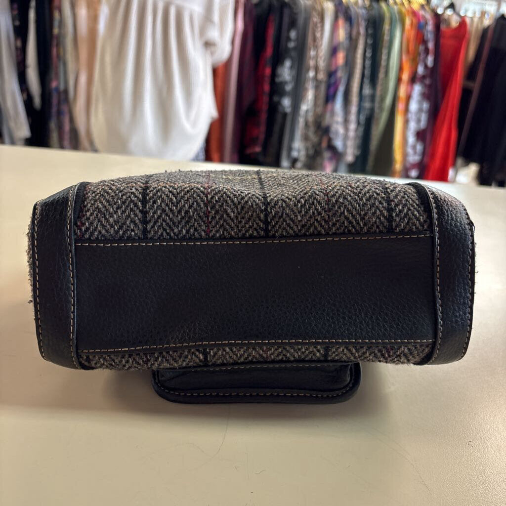 Aigner Black/ Grey Tweed Mini Purse